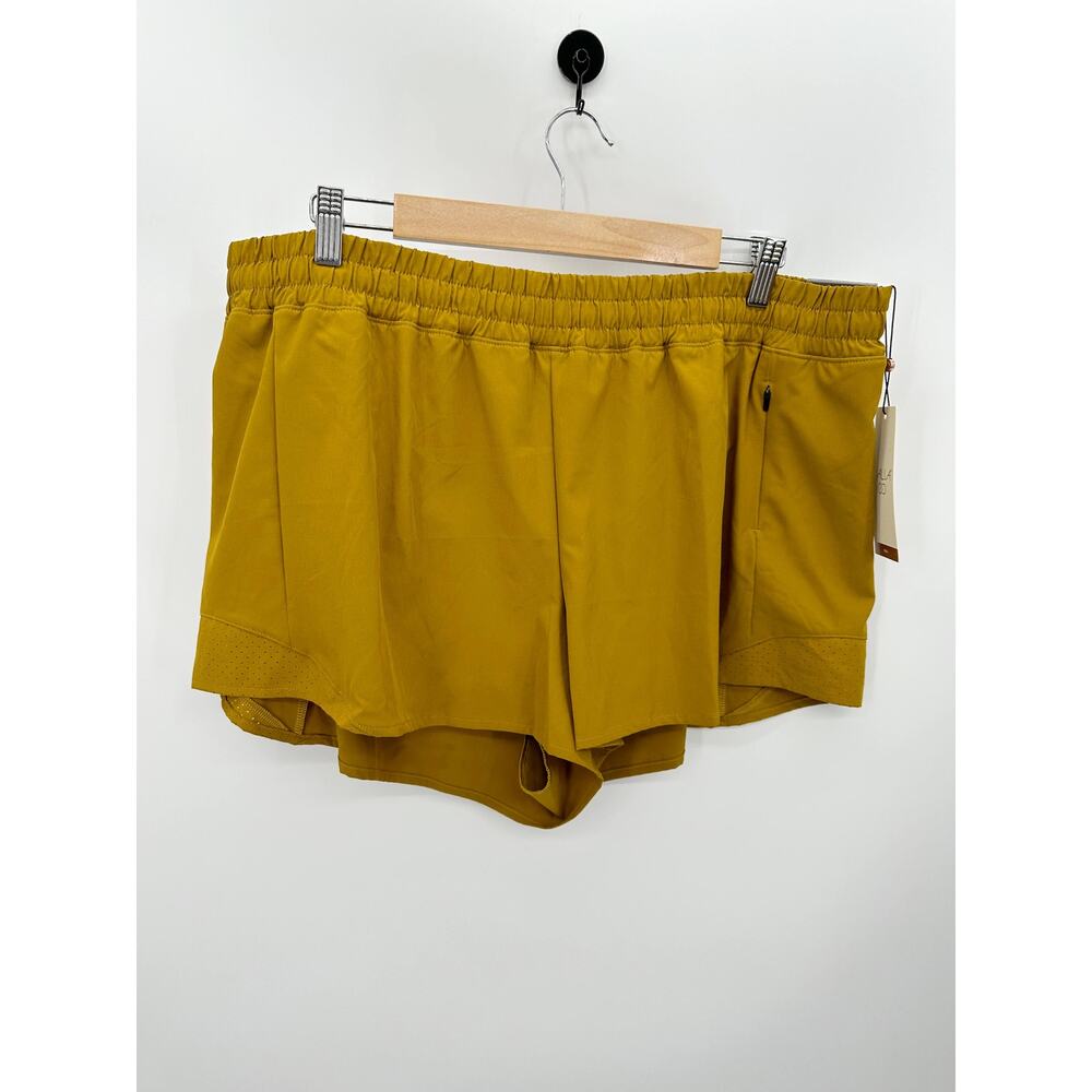 CALIA Shorts Women XXL NWT Brown Mid Rise Infinity Run QuickDry Activewear